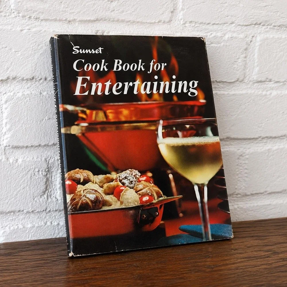 Vintage Sunset Cook Book for Entertaining 1968 Hardcover Dust Jacket Lane